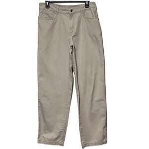 The North Face A5 Series Pants Size 10 Khaki 100% Cotton Zip Button Closure